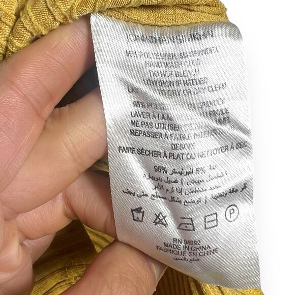 JONATHAN SIMKHAI Liliana Drawstring Midi Skirt Yellow sz XS - Picture 8 of 9